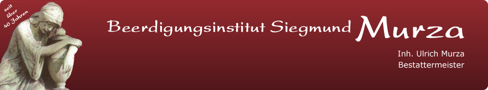 Banner Beerdigungsinstitut Siegmund Murza